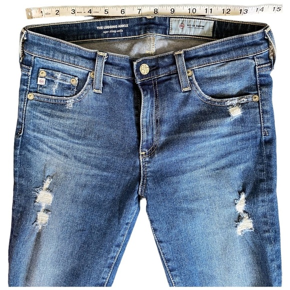 AG ADRIANO GOLDSCHMIED LEGGING ANKLE WITH STEP FRAY HEM SZ 27R - Picture 7 of 10